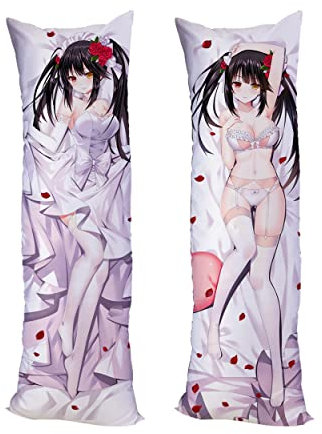 Anime Date A LIVE Tokisaki Kurumi Yoshino Cushion Pillow Case Two Way Tricot 150x50cm(59in x 19.6in) Itsuka Kotori Quilt Pillowcase