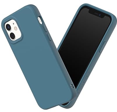 RhinoShield Case kompatibel mit [iPhone 12 mini] | SolidSuit - Stoßdämpfende & schlanke Schutzhülle mit Premium Finish - 3.5 Meter Fallschutz - Ozeanblau
