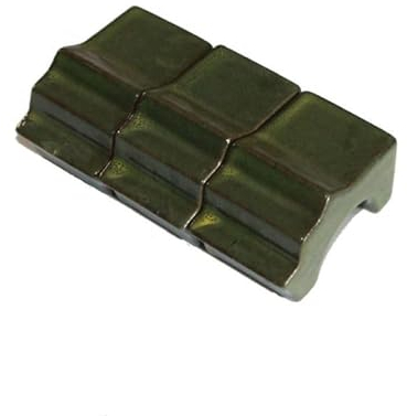 Woodlodge Products YFBLG Large Green Glazed Pot Feet, Pack of 3