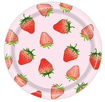 MaitianGuyou Lot de 40 assiettes à dessert jetables en forme de fraise pour anniversaire, fête, retraite, apéritif, mariage, fête prénatale (fraise 3#, 17,8 cm)