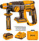 INGCO Lithium-Ion 20V Rotary Hammer with Brushless Motor, 4IN1 Function Adjust Knob, 1100RPM, 5400BPM, 2.0J, 3Pcs Drill Bits and 1Pcs Chisel with 1Pcs 4.0Ah Battery, 1Pcs Charger CRHLI202081