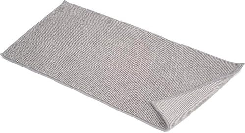 Riad Arredo Tappeto Bagno Morbido in Microfibra Assorbente Antiscivolo - Tappetini Scendi Doccia Asciugaveloce Pratico Varie Misure (60 x 120 cm, Grigio)