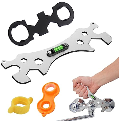 WYRGQIQN Llaves inglesas, Herramienta de Llave de Ducha, Llave de baño Hexagonal multifunción para Tornillos hexagonales de 8 mm, 10 mm, 12 mm, 14 mm, 17 mm, 23 mm, 30 mm