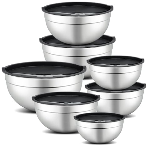 hunnycook Mixing Bowl Set, Stainless Steel