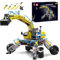 SHHFWU 17060 Technik Pneumatisch Bagger Autospielzeug, 1392 Teile Technologie Geländebagger Modell, MOC Schwerlast LKW-Modell Klemmbausteine Bauset für Kinder und Erwachsene