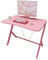 DEILALY Gaming Desk, 90cm Gaming PC desk, Long Standing Desk, Table for Gaming Home Office, Carbon fiber material desktop, Pink