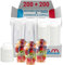 G.M. DISTRIBUZIONE 100 Bicchieri Macedonia o Frutta in PP da 350ml + 100 Coperchi A Cupola in PS, Bicchieri e Coperchi Usa e Getta Trasparenti, Bicchiere Monouso Alta Qualità per Bar e Gelaterie.