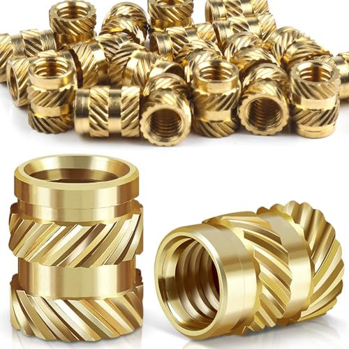 Caianwin M6 Insert Fileté 20 Pièces Douilles Filetées en Laiton pour les Composants en Plastique et d'impression 3D - insert impression 3d