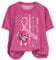 Femme Cancer du Sein Octobre Rose - T-Shirt Col Rond Ruban Rose 2024 - Sensibilisation et Lutte Contre le Cancer du Sein