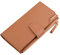 Bag Damen Handytasche Mit GeldböRse Zum UmhäNgen Modetasche Lange Taschen Reißverschluss Frauen Brieftasche Dreifache Brieftasche Clutch Mini Wallet SchlüSseletui SchlüSseltasche (Brown, One Size)