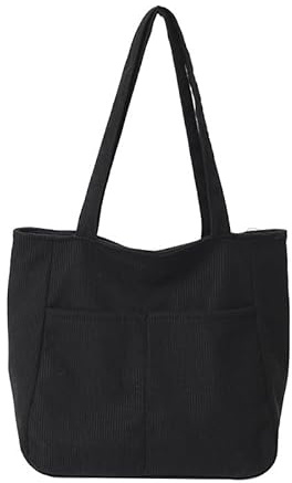 Svnqney Damen Kord Groß Tote Bag Damen Handtasche Große Cord-Tragetasche Shopper Umhängetasche