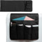 UESDU Armchair Organiser, Sofa Armrest Organizer with 5 Pockets Antiskid Armchair Caddy Cotton Armchair Storage for Tablet, Phone, Pad, Book, Magazines(Black)