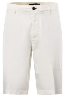Joop! Herren Chino Short RUDO - Mid Waist -Regular Fit -Blau Schwarz Weiss Braun, Größe:W 32, Farbe:100 White