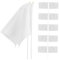 BESPORTBLE 20piezas Bandera Mano Bandera Blanco Para Graffiti Varilla De Pp Para Deportivos