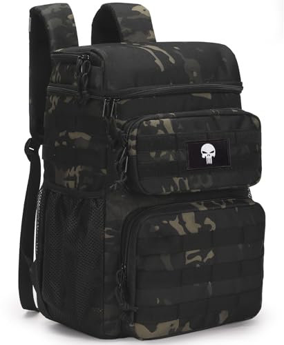 Bunnychic Sac à dos glacière tactique – Glacière souple, légère et étanche, sac isotherme portable et imperméable pour la plage, les voyages, le camping, les pique-niques et la randonnée.