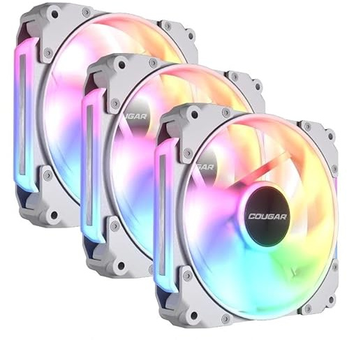 Brightium Ventiladores modulares 120mm ARGB blancos (3 piezas) para refrigeración eficiente y estética en sistemas de PC.