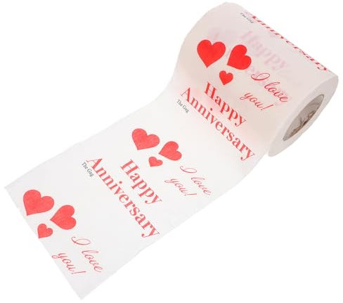 UKCOCO 1Rolle Valentinstag Toilettenpapierrolle mit Romantischem Dreilagig Weiches und Reißfestes Klopapier für Zuhause Büro und Festliche Anlässe