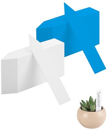 JUKOTA 200 etichette per piante resistenti alle intemperie,Riutilizzabile Cartellini per piante,Targhette per piante,Adatte per giardini,Frutteti o fattorie,Prodotti in plastica(Bianco+Blu)