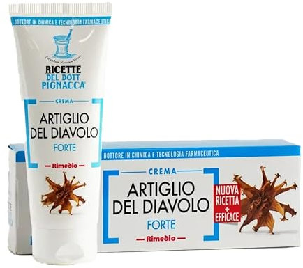 Le Ricette del Dott.Pignacca, Artiglio del Diavolo Crema Forte, con Artiglio del Diavolo e Arnica Montana, per Tutti i Tipi di Pelle, 75 ml