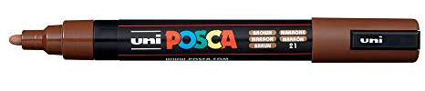 Posca Acrylic Paint Marker, PC-5M Medium tip, Brown (PX152751000)aa