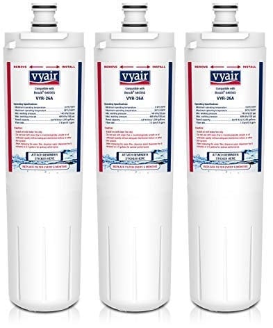 Vyair VYR-26A Fridge Freezer Water Filter Cartridge Compatible with Damixa Aquaflow AF517 Kitchen Mixer Tap; Bosch 640565 AP3961137 1257074; 3M AP1-C301-S 47-234805 70020025600; Indesit 8668597 (3)