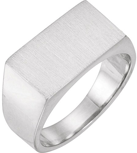 JewelryWeb Siegelring aus Sterlingsilber, poliert, Größe M 1/2