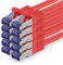 Cat.7 Netzwerkkabel 3,0 m - Rot - 10 Stück - Cat7 Patchkabel (SFTP/PIMF/LSZH) Rohkabel 10 Gb/s mit Rj 45 Stecker Cat.6a - 10 x 3 Meter Rot
