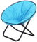 Outsunny Campingstuhl Faltbar Campingsessel mit Lehne, Klappstuhl bis 120kg, gepolstert Moonchair Extra Breit, Faltsessel Outdoor Stuhl für Garten, Balkon, Camping, Blau