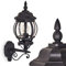 Outdoor Wall lamp Lentua, Wall lamp Upwards, cast Aluminum in Black w. Plastic Discs, Wall Light w. E27 Socket, Retro/Vintage Outdoor lamp for Terrace, Porch u. Yard, Without Bulbs