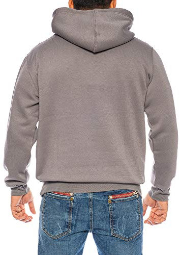 Raff & Taff Hoodie Kapuzenpullover Sweatshirt Sweater Pullover | S - 6XL | Sport Alltag Freizeit | Premium Baumwolle Fleece Innenseite (RT-H-401-Anthrazit-8XL)