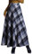 Bossy Damen Vintage High Waist Wool Blend A-Line Long Maxi Rock mit Tasche - Grau - Klein