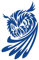 kleb-Drauf | 1 freche Eule | Blau - glänzend | Autoaufkleber Autosticker Decal Aufkleber Sticker | Auto Car Motorrad Fahrrad Roller Bike | Deko Wrapping Tuning Styling Stickerbomb