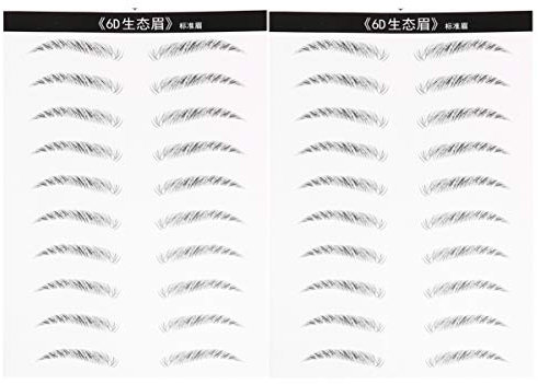 Beaupretty 2 Blätter 4D Haarähnliche Augenbrauen Tattoo Aufkleber Make-up Augenbrauenaufkleber Künstlich Augenbrauen Make-up Tools
