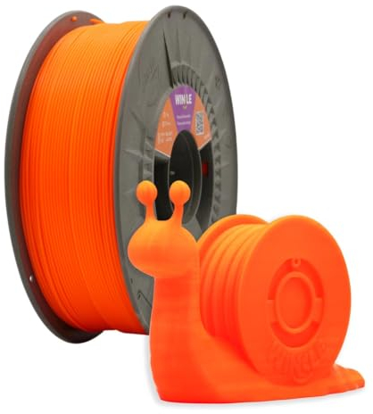 WINKLE PLA HD Fluoreszent Filament 1.75mm Elektrisch Orange, 300g Spule, 3D Drucker Filament Kompatibel mit FDM Druckern, 3D-Druckmaterialien, Maßgenauigkeit +/- 0.05mm, Leicht zu Bedrucken