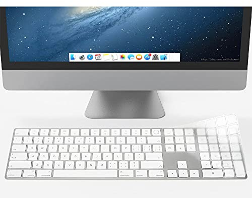 COOSKIN Ultradünne TPU-Tastaturabdeckung für Magic Keyboard A2520 (2021 Magic Keyboard mit Ziffernblock Touch ID)