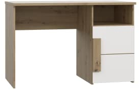 FORTE Arkina Schreibtisch mit 1 Tür , Holzwerkstoff, Artisan Eiche + Weiß, B x H x T: 110,2 x 75,3 x 60 cm