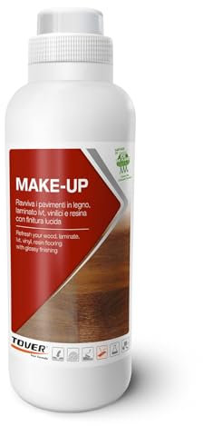 Parkettwachs – 1 l, erneuert beschädigtes und stumpfes Parkett, Renovierungsprodukt für Parkett, LVT, SPC und Laminatböden, Glanzeffekt, Make-up, Tover