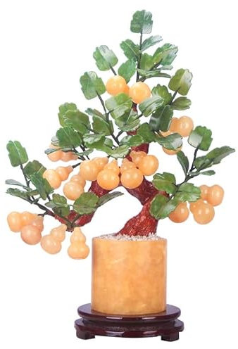 Natürliche Jade Bonsai Jade Carving Kürbis Bonsai Wohnzimmer Dekoration Jade Handwerk Feng Shui Neue Chinesische Stil Ornament