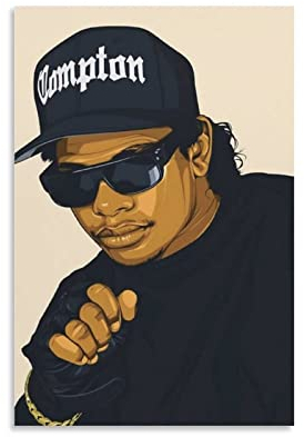 IKONYA Leinwand Bedrucken Senza Cornice Eazy-E Wall Art Poster Stampe Tela per soggiorno camera da letto 60X90cm