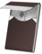 Porte-cartes de visite en métal pour homme et femme – Étui professionnel en cuir synthétique avec blocage RFID et fermoir magnétique (B, café), B - Café, Minimaliste