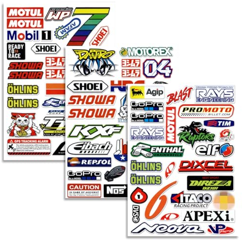 Auto Sticker Motocross Aufkleber Monster Aufkleber, Wetterfeste Vinyl Aufkleber, Sport Fan Aufkleber FüR MotorräDer Elektrofahrzeuge, Rennwagen, Skateboard, Helme UswMotorrad Aufkleber Set,Aufkleber