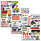 Auto Sticker Motocross Aufkleber Monster Aufkleber, Wetterfeste Vinyl Aufkleber, Sport Fan Aufkleber FüR MotorräDer Elektrofahrzeuge, Rennwagen, Skateboard, Helme UswMotorrad Aufkleber Set,Aufkleber