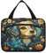 Linnyio Chien À Motif Floral Trousse de Toilette de Voyage Suspendue Maquillage,Grande Capacité Pliable Rangement Sacs de Lavage pour Femmes Filles