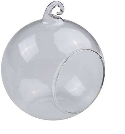 Eawfgtuw Clear Glass Ball Terrarium for DIY Flower Pots & Tealight Candle Holders (10cm)