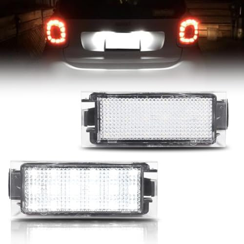 GSOWO LED Kennzeichenbeleuchtung für Merceds-Benz Citan Kombi 415 Smart Forfour Fortwo 453, [Langlebig & Effizient] Hochwertige Canbus Fehlerfrei 18 SMD Nummernschildbeleuchtung, 2 Stücke