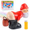 Bubble Fart Blower,Weihnachts-Blasengebläse,Lustige Weihnachtsmann-Blasenblasmaschine,Weihnachtsmann Seifenblasenpistole mit Lichtern und Sound,Weihnachten Seifenblasenmaschine für Kinder,Party (Rosa)