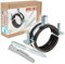 tecuro Schraubrohrschelle M8/M10 Spannbereich 50-55 mm Stahl verzinkt, inkl. Stockschraube M8 x 80 mm und Universal Hohlraumdübel, mit Schallschutzeinlage - 10-er Kombi-Set 525055-S80 Rohrschelle