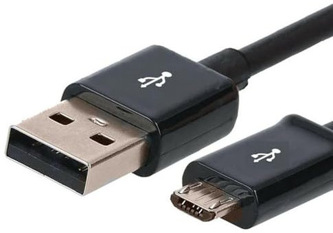 2 Meter Replacement Black USB Charger Fast Charging Data Sync Cable Lead Compatible With Doro 1360 1370 5030 6520 611 GSM Mobile Phone