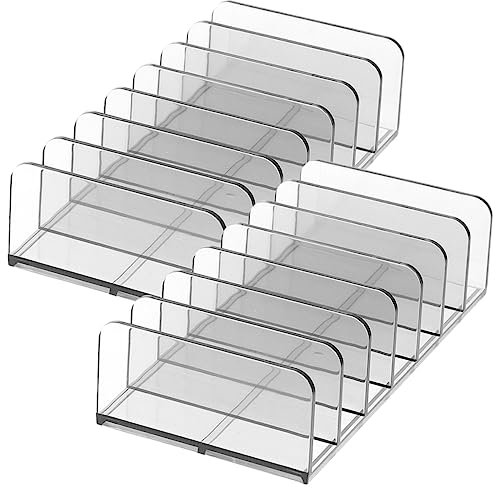 Healeved 2stücke Make-up-paletten-halter Desktop Lidschatten-paletten-organizer Transparent Mit Sieben Fächern Für Kosmetik-aufbewahrung