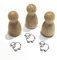 Stemplino® Ministempel® - Motiv: Shane Schaf F060-12mm Durchmesser - Holzstempel - Serie 10 - Tiere Kinder Schule Kindergarten Stempel Bullet Journal Tierstempel Klassenstempel mit Schaf